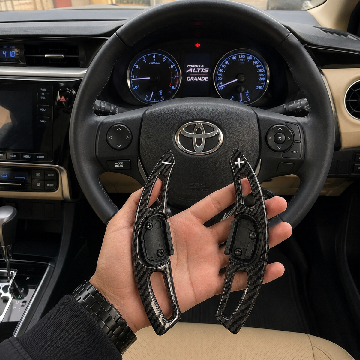 Carbonfibre Paddle Shifter Extension For Toyota Corolla Grande