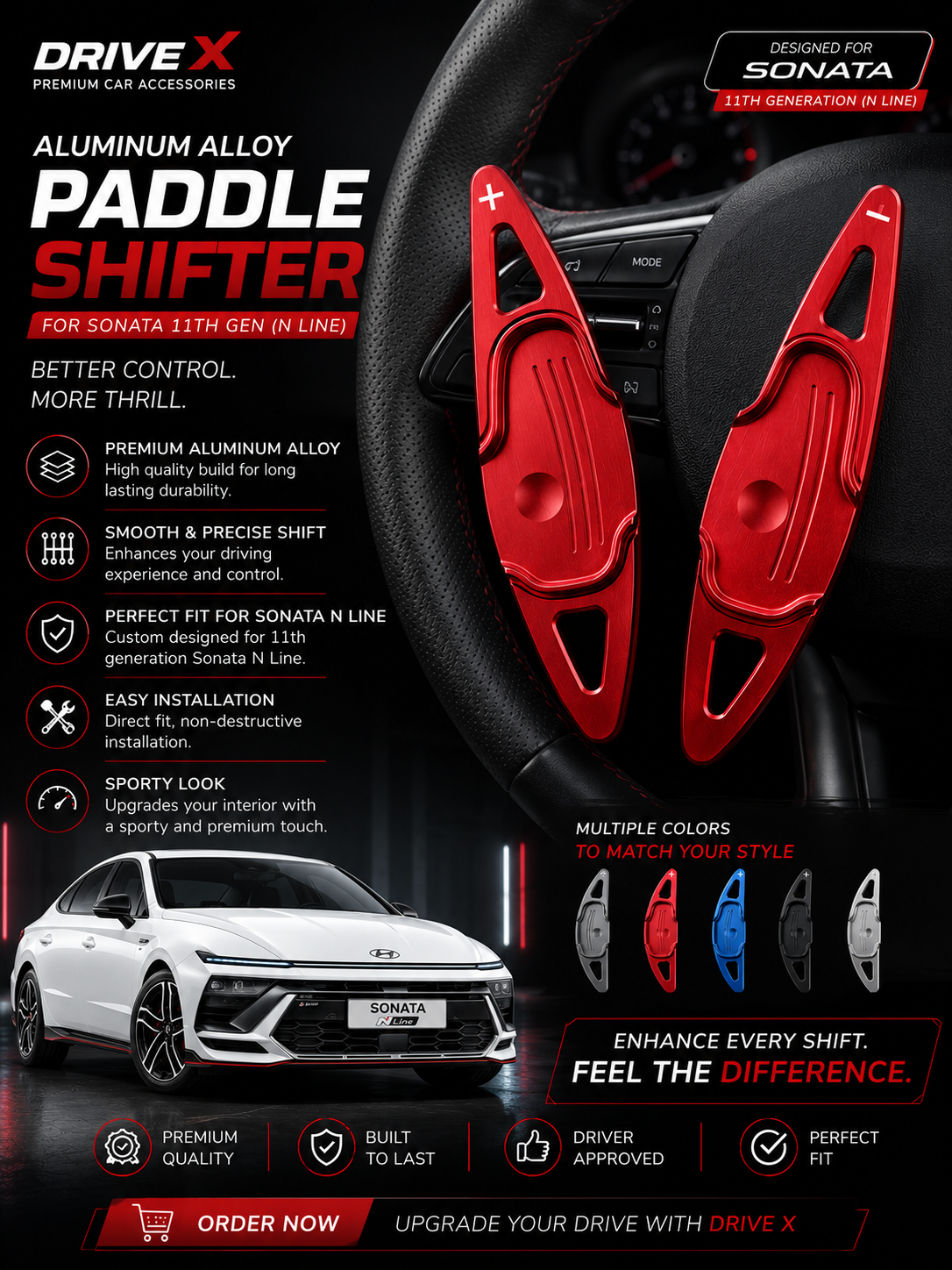 For Hyundai Tuscon,Elentra And Sonata Nline Paddle Shifter Extension
